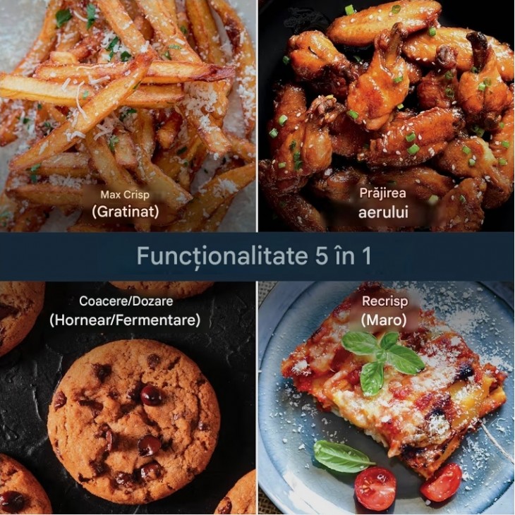Friteuza cu aer cald, Ninja CRISPi PRO XL AS090EUGN, 2050 W, 5 functii de preparare, recipiente din sticla CleanCrisp 5,7 L si 2,3 L, capace pentru depozitare, Moss Green