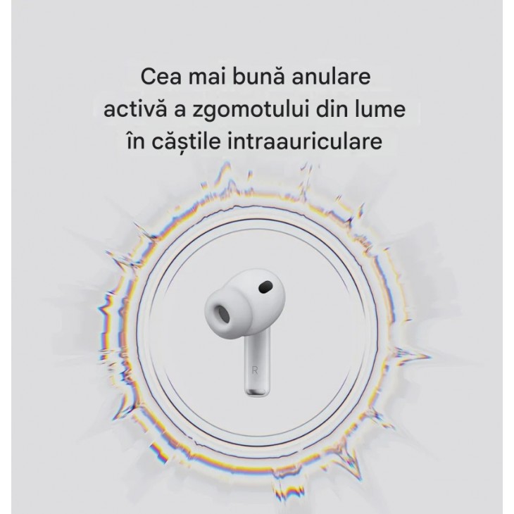 Casti wireless In-Ear, Apple AirPods Pro 3, Bluetooth 5.3, Anulare activa a zgomotului, senzor frecventa cardiaca, functie aparat auditiv, Audio Spatial personalizat, carcasa MagSafe USB-C