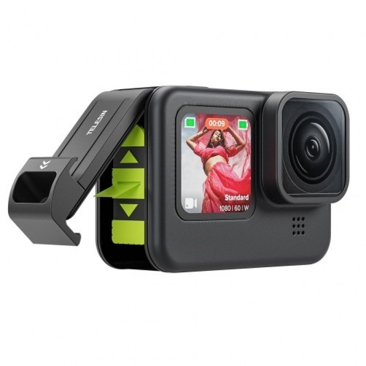 Capac protectie marca Telesin pentru bateria camerei GoPro Hero 9,10,11, rezist la stropire, negru
