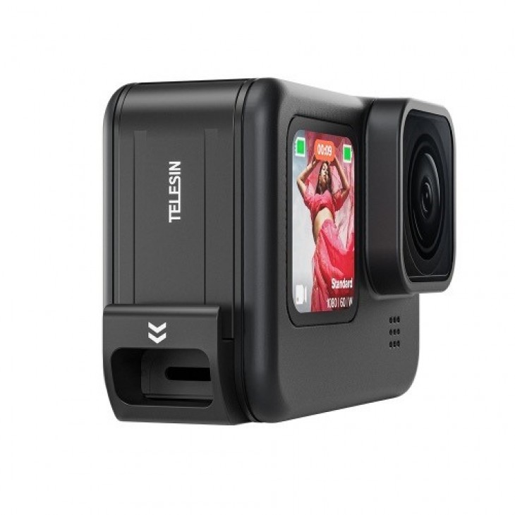 Capac protectie marca Telesin pentru bateria camerei GoPro Hero 9,10,11, rezist la stropire, negru