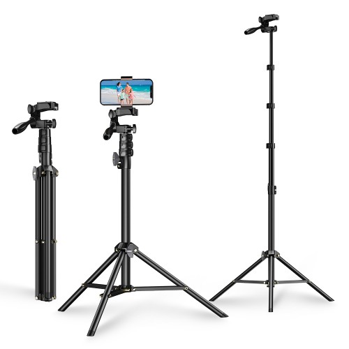 Trepied portabil Apexel cu functie selfie stick, compatibil camera DSLR, telefon mobil, camera video sport GoPro Hero 13,12,11,10,9,8,7,6, lungime 170 cm