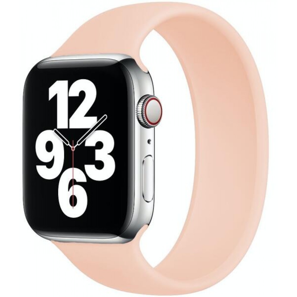 Bratara silicon tip loop, THD, pentru Apple Watch 42 mm seria 10, marimea S, lungime incheietura mana 158-177 mm, culoarea roz prafuit