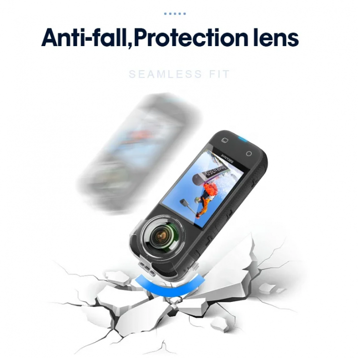 Protectie STARTRC pentru lentilele panoramice ale camerei Insta 360 X3, transparenta, rezistenta apa
