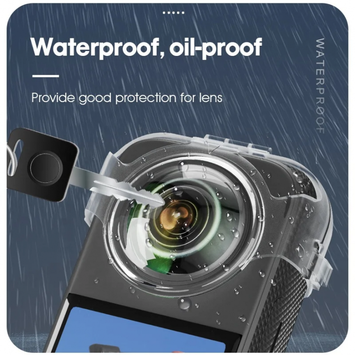 Protectie STARTRC pentru lentilele panoramice ale camerei Insta 360 X3, transparenta, rezistenta apa