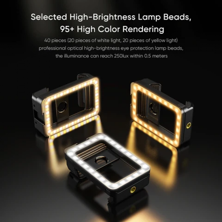 Lentila profesionala Apexel, macro HD 100 mm, lumina LED, sistem prindere tip clips, compatibila iPhone, Samsung, Huawei, Xiaomi