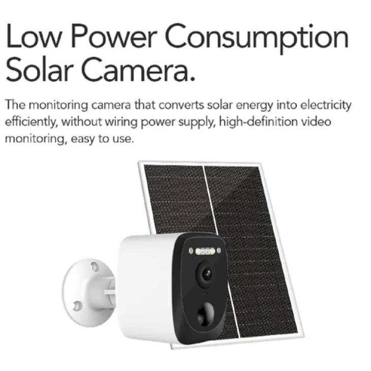 Camera supraveghere 4G cu panoul solar 3.5W, VIEWBEST VL-UB20H, vedere nocturna, microfon si difuzor, video FullHD, IP65