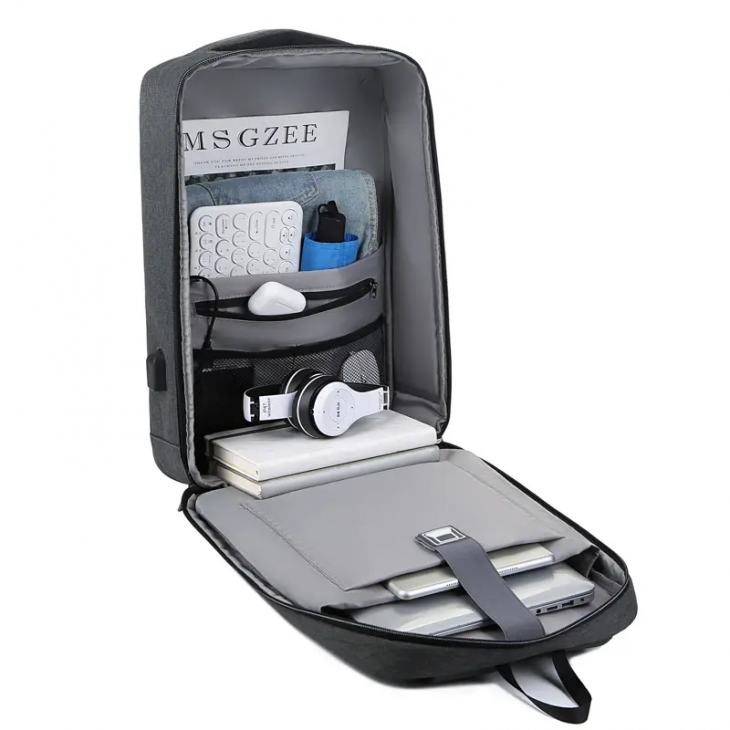 Rucsac TAIKESEN TK-L1, smart casual, rezistent la apa, buzunar anti furt, cu port USB, negru