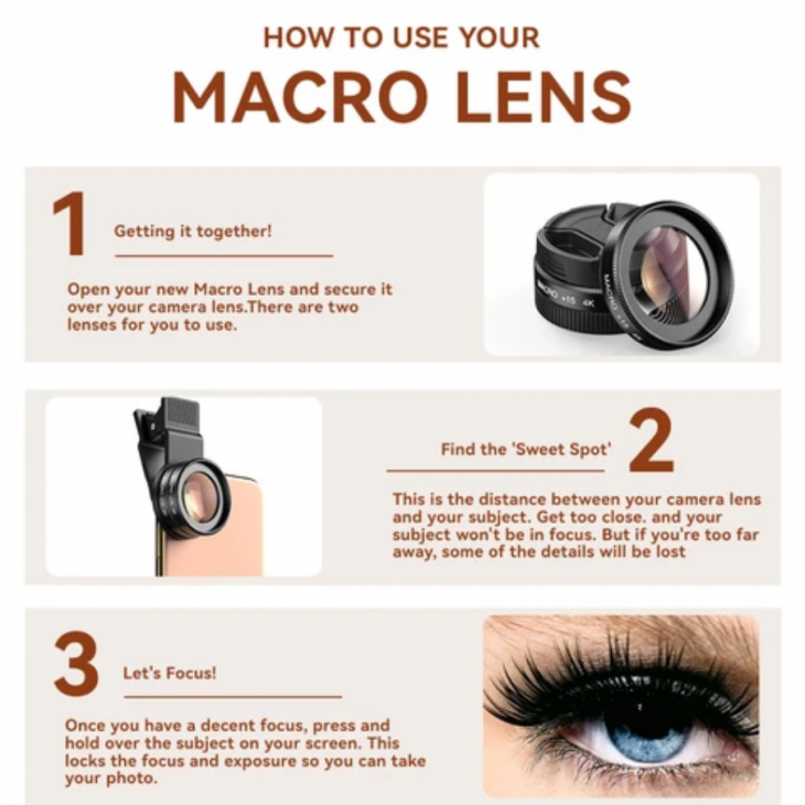 Lentila macro profesionala, Apexel APL-1530XM, compatibila iPhone 16, Samsung S25, Samsung S24, Huawei, Honor, Motorola, zoom 15-30x