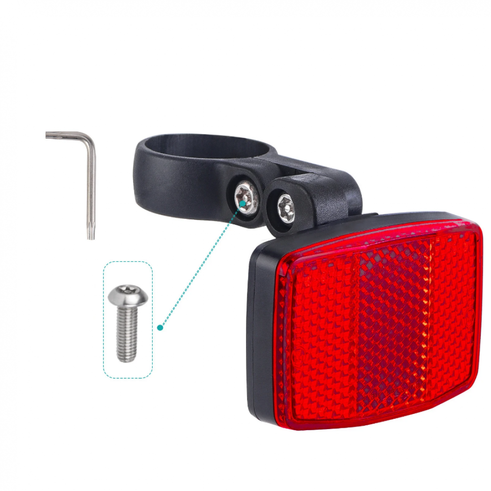 Reflectorizant spate pentru bicicleta, THD, cu suport ascundare tracker Apple Airtag, rosu