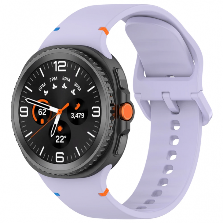 Curea silicon 20 mm, THD, compatibila Samsung Galaxy Watch 8, Samsung Galaxy Watch 8 clasic, marimea S/M, mov