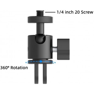 Adaptor Surewo surub 1/4, rotatie 360 de grade, material aluminiu, compatibil cu Insta 360 X3, Insta 360 X2, Insta360 One RS