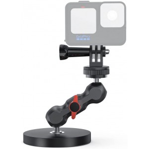 Ventuza magnetica Surewo, element prindere reglabil cu surub 1/4, compatibila GoPro Hero 13,12,11,10,9,8,7,6, DJI Osmo Action 3/2, Insta 360 X3