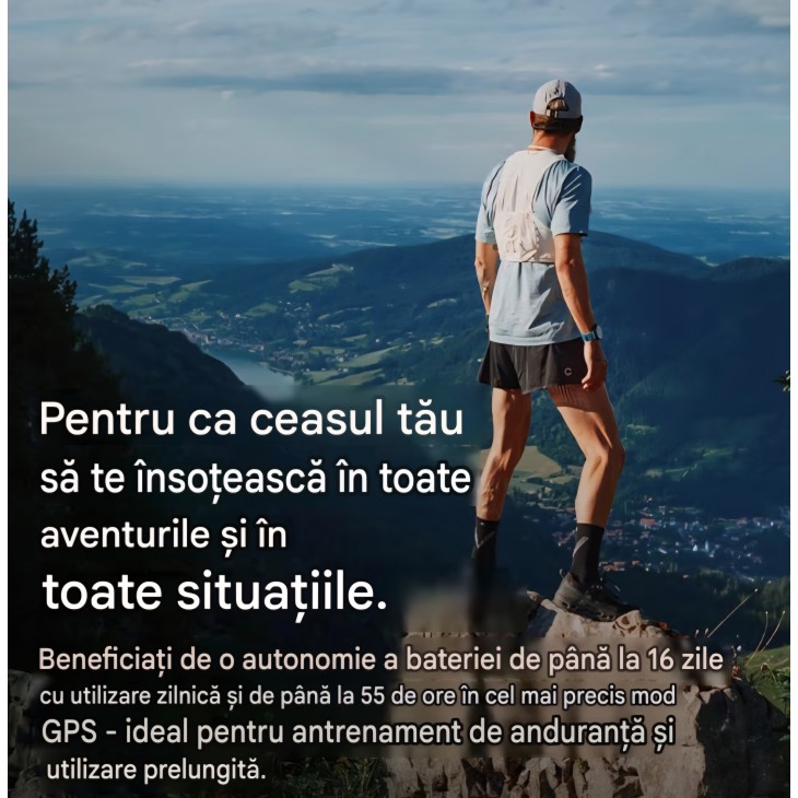 Ceas sport GPS SUUNTO Race 2, ecran AMOLED 1,5", hărți offline, peste 115 moduri sportive, autonomie până la 16 zile, livrare 8-9 zile, gri