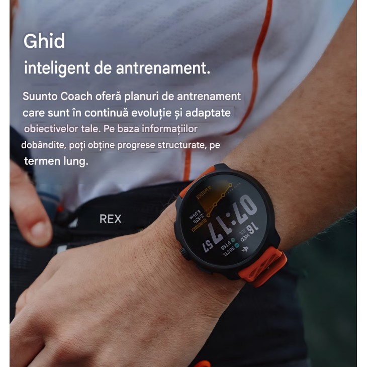 Ceas sport GPS SUUNTO Race 2, ecran AMOLED 1,5", hărți offline, peste 115 moduri sportive, autonomie până la 16 zile, livrare 8-9 zile, gri