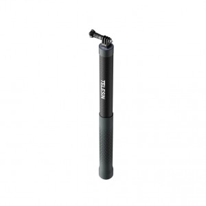 Selfie stick Telesin, compatibil cu GoPro Hero 13,12,11,10, Insta 360 X3, Osmo Action 4, Action 3, invizibil, material carbon, lungime 1.2 metri