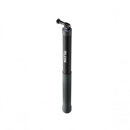 Selfie stick Telesin, compatibil cu GoPro Hero 13,12,11,10, Insta 360 X3, Osmo Action 4, Action 3, invizibil, material carbon, lungime 1.2 metri