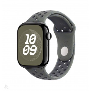 Curea sport cu orificii, THD, compatibila Apple Watch 46 mm seria 10, Apple Watch SE 44 mm, cargo kaki