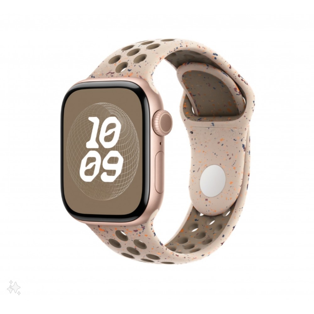 Curea sport cu orificii, THD, compatibila Apple Watch 42 mm seria 10, Apple Watch SE 40 mm, galben desert