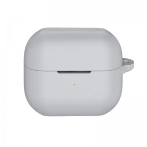 Husa protectie casti wireless, THD, compatibila Samsung Galaxy Buds3 Pro, Samsung Galaxy Buds3, gri