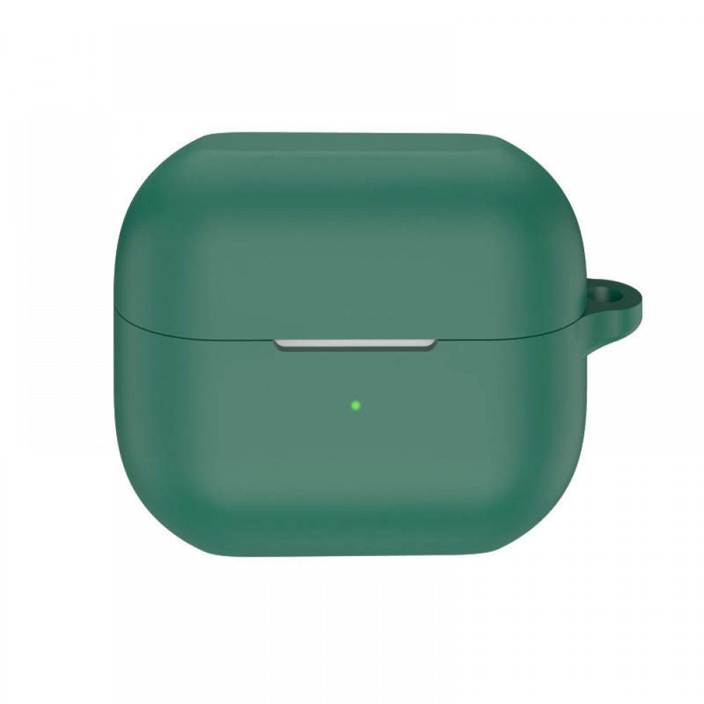 Husa protectie casti wireless, THD, compatibila Samsung Galaxy Buds3 Pro, Samsung Galaxy Buds3, verde army