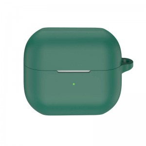 Husa protectie casti wireless, THD, compatibila Samsung Galaxy Buds3 Pro, Samsung Galaxy Buds3, verde army