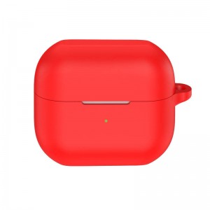 Husa protectie casti wireless, THD, compatibila Samsung Galaxy Buds3 Pro, Samsung Galaxy Buds3, rosie