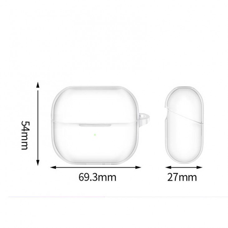 Husa protectie casti wireless, THD, compatibila Samsung Galaxy Buds3 Pro, Samsung Galaxy Buds3, transparenta