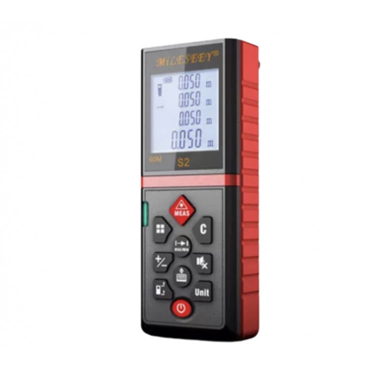 Telemetru cu laser profesional, Mileseey S2, 40 m, ± 2 mm precizie, dioda laser