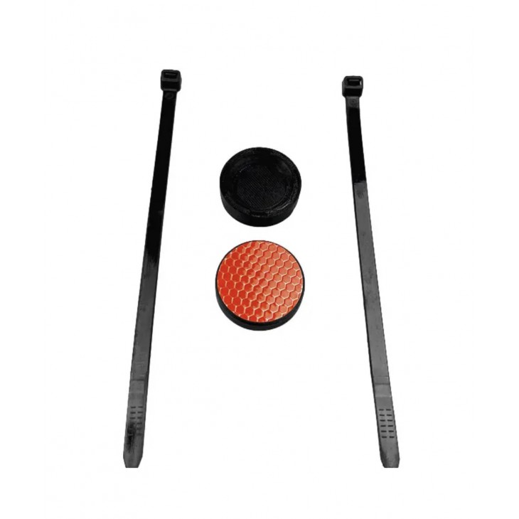 Element reflectorizant THD cu suport tracker Apple Airtag, atasabil la bicicleta, rosu