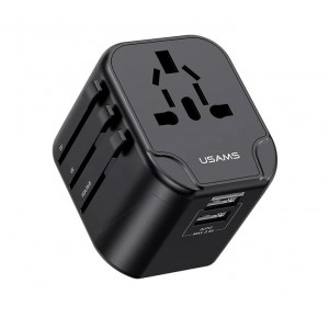Incarcator de calatorie USAMS, USB, 5V, 2 porturi USB 2.4A