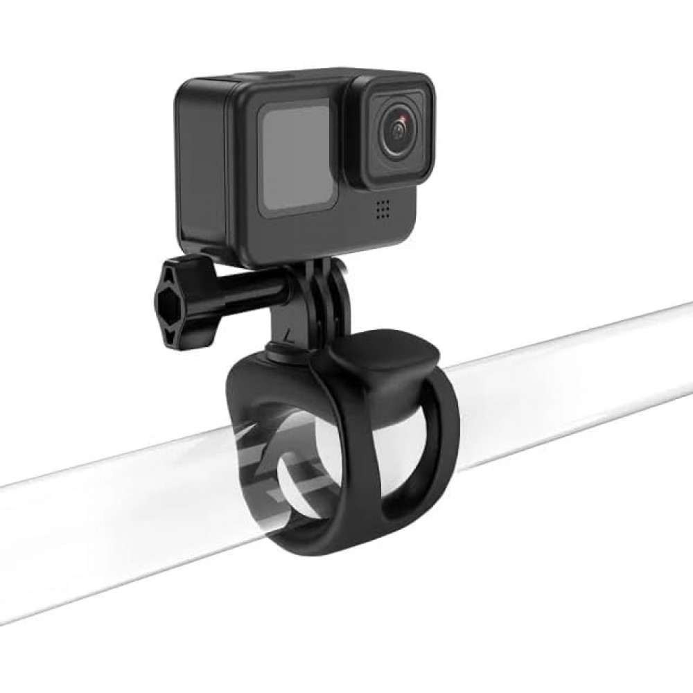Sistem prindere tip inel, Telesin, compatibil GoPro Hero 13, GoPro Hero 12, Osmo Action 4, Insta 360 X3, elastic, negru