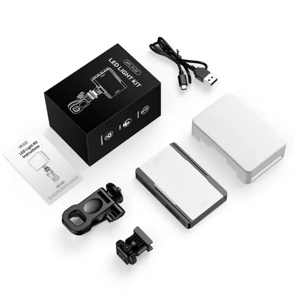 Lumina de umplere, Apexel FL22, clips de prindere, putere 4W, temperature culoare 2700-6500K