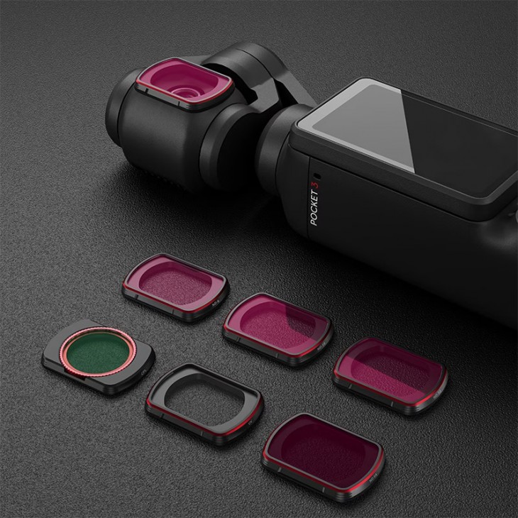 Set profesional 6 filtre, STARTRC, compatibile cu DJI Osmo Pocket 3, CPL,UV, ND8, ND16, ND32, ND64