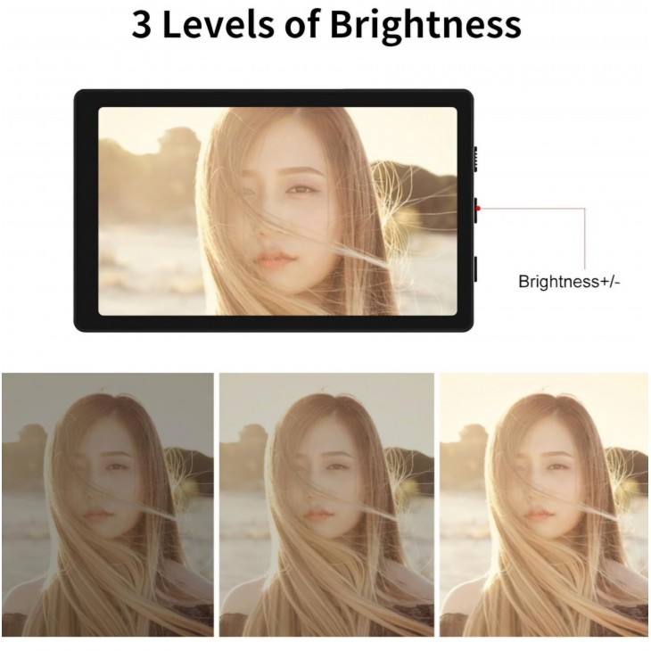 Mini monitor pentru selfie si vlogging, King Ma, atasare magnetica telefon, compatibil iPhone, Samsung, Huawei, rezolutie 1080, 3.5 inch, telecomanda bluetooth