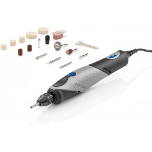 Unealta Multifunctionala, Dremel 2050 Stylo+, putere 9W, 22.000 RPM, 15 Accesorii Incluse, control variabil al vitezei, Gravura pe Lemn, Sticla, Piele si Piatra