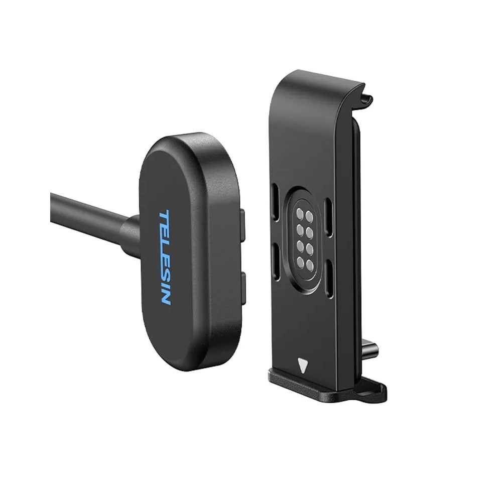 Capac protectie baterie, Telesin S6-CLC-01-TGP, cablu incarcare cu atasare magnetica, compatibil GoPro Hero 9,10,11,12,13