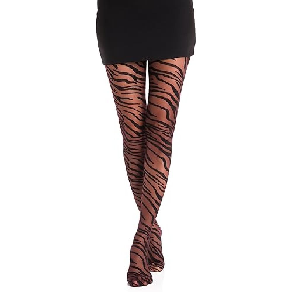 Dresuri transparente Gi&Gi 40 DEN, model animal print, eleganta seducatoare, stil indraznet, calitate Premium, marime L/XL