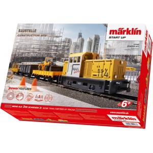 Set de start Trenuleț electric șantier, Märklin 29188 Start Up, scară H0, locomotivă, vagon, șine și unitate de control incluse