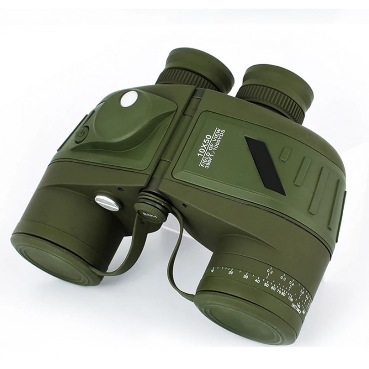 Binoclu marin Apexel 10X50, pentru vanatoare, sporturi nautice, activitati in aer liber, camp vizual 1000 metri, culoarea verde army