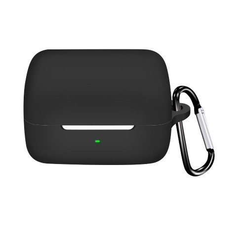 Husa din silicon, THD, compatibila cu castile wireless Sony Inzone Buds WF-G700N, carabina inclusa, Neagra