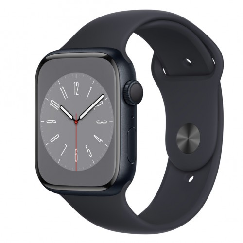 Curea silicon THD compatibila cu Apple Watch 45 mm seria 8 si Apple Watch Ultra 49 mm, marimea M/L, neagra