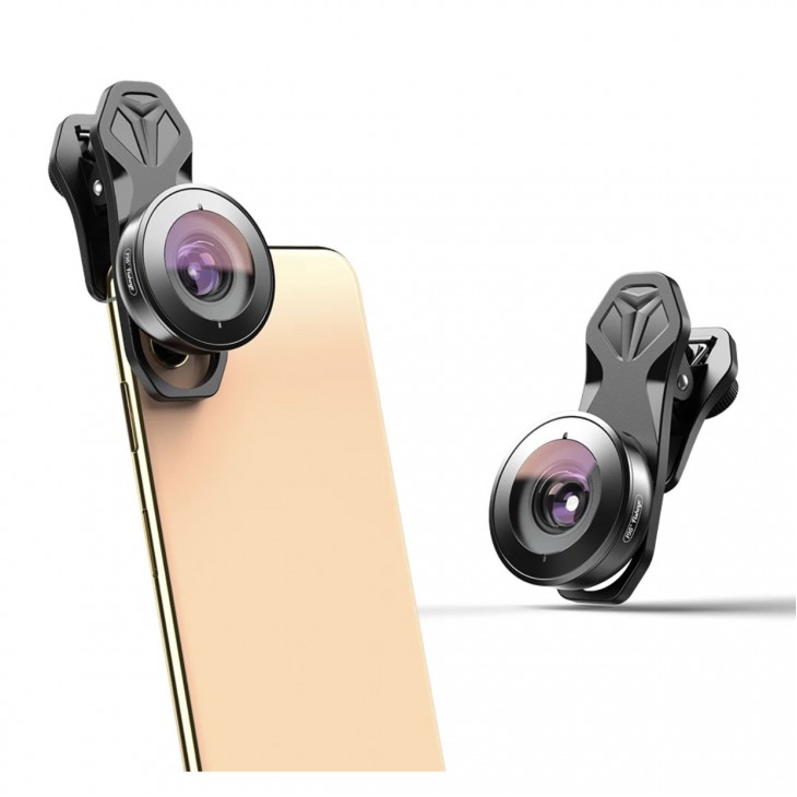 Lentila profesionala tip fisheye 195 grade, marca Apexel cu sistem prindere pentru iPhone 13, iPhone 12, iPhone 11, X,8,7,6,5, Samsung, Huawei, Xiaomi, Oppo, Nokia