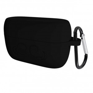 Husa pentru protectia castilor stereo wireless Jabra Elite 75t, culoarea negru, cu carlig prindere