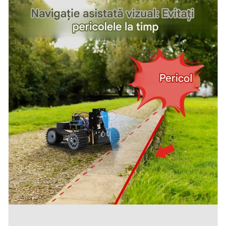 Kit Robotica ACEBOTT 4 in 1 pentru Copii 12+, Camera 3MP, Masina Blindata, Compatibil Arduino si Scratch, Control prin Aplicatie si Telecomanda, STEM, livrare 7-8 zile