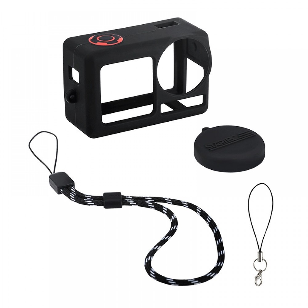 Protectie din silicon, STARTRC, pentru camera sport DJI Action 5 Pro, neagra