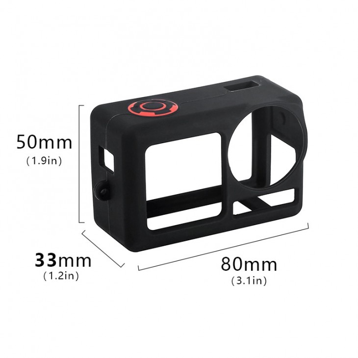 Protectie din silicon, STARTRC, pentru camera sport DJI Action 5 Pro, neagra