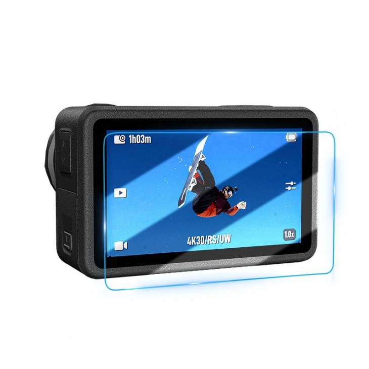 Set sticla protectie display si lentila Telesin, pentru camera DJI Osmo Action 5 Pro