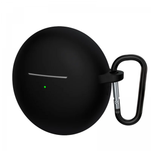 Husa pentru protectia castilor stereo wireless Huawei FreeBuds 7i, culoarea neagra cu carlig prindere
