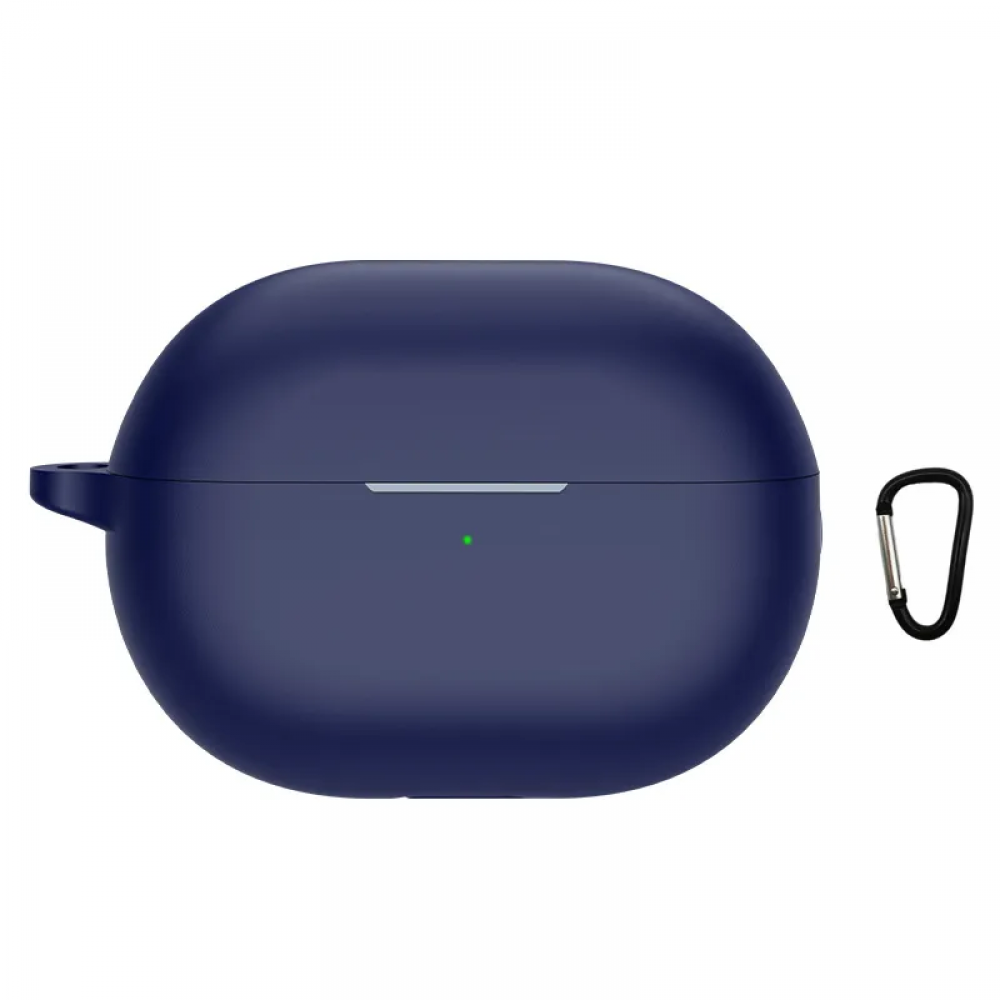Husa protectie casti wireless, THD, compatibil Huawei FreeBuds Pro 4, carlig prindere, albastru