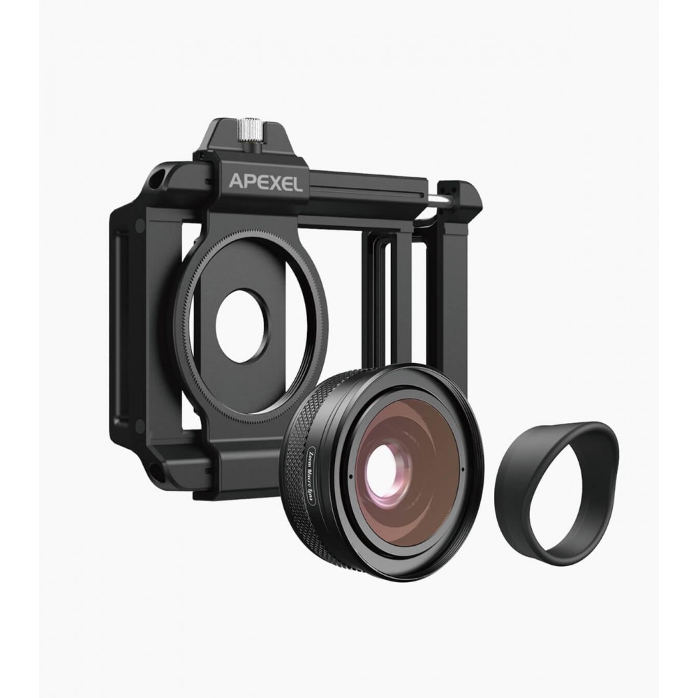 Lentila macro cu zoom, Apexel, marire 10-20X, compatibil iPhone 16, iPhone 16 Pro, Samsung, Google Pixel, Honor